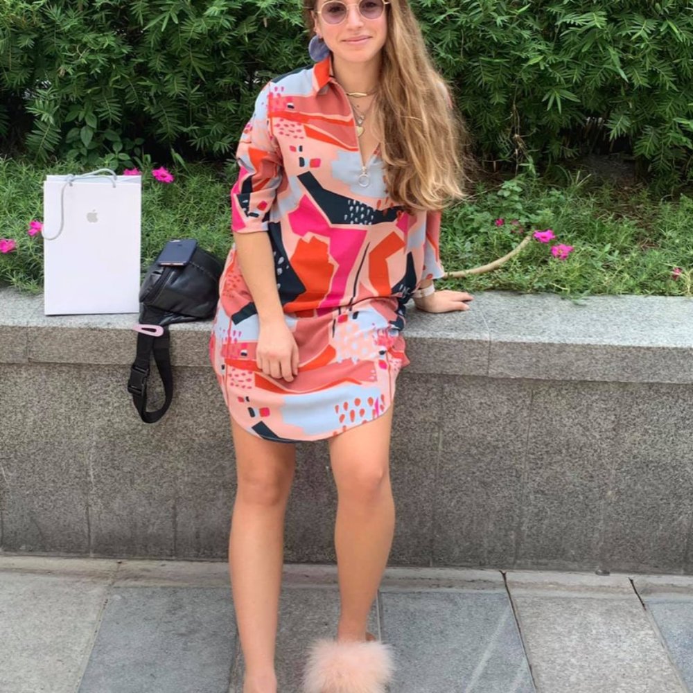 Monki Print Dress - Oversized Fit